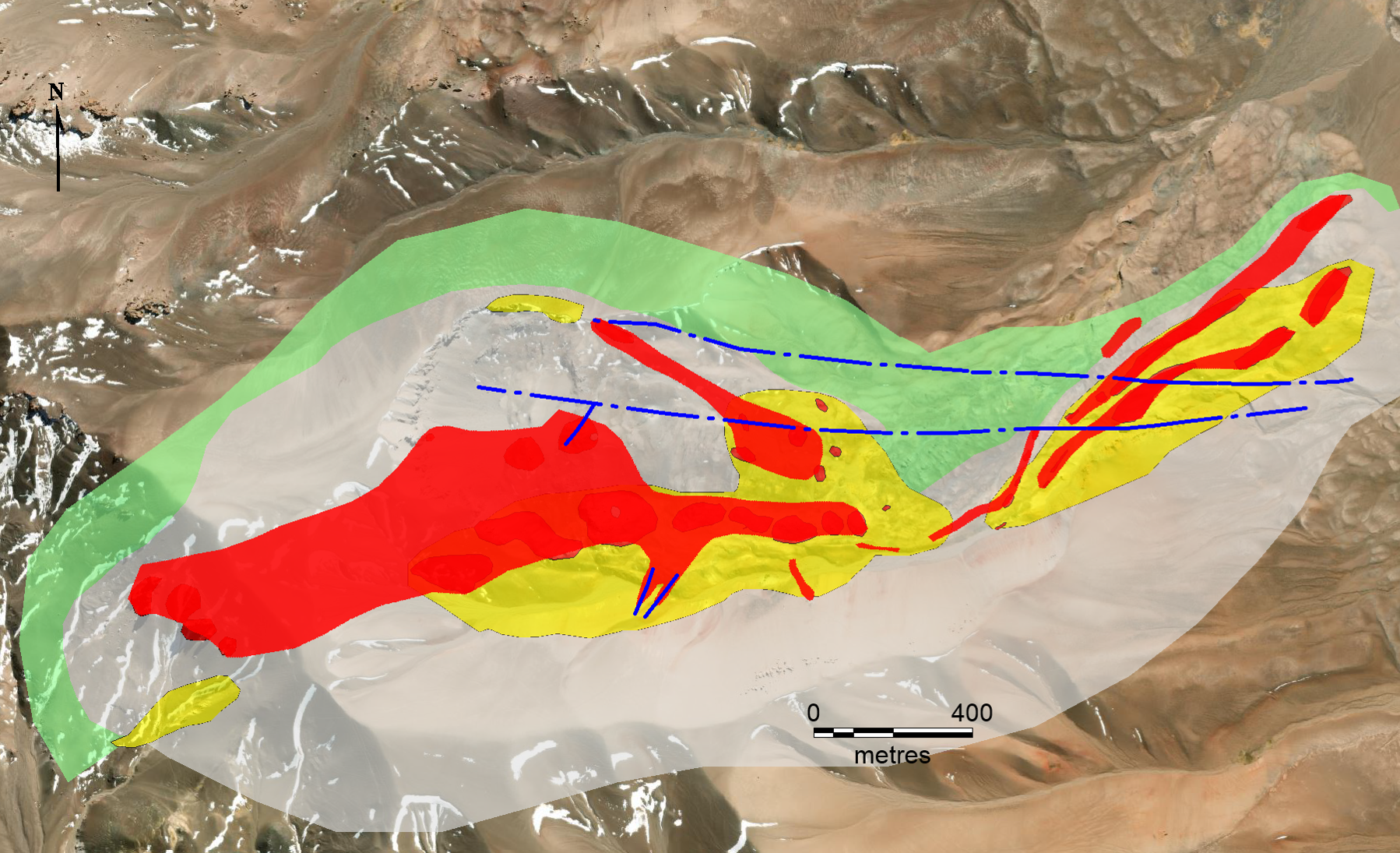 Gollete Geological Structures Map